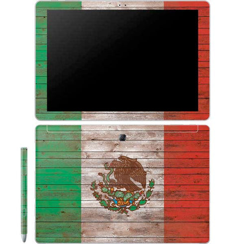Mexican Flag Dark Wood Galaxy Book 12in Skin
