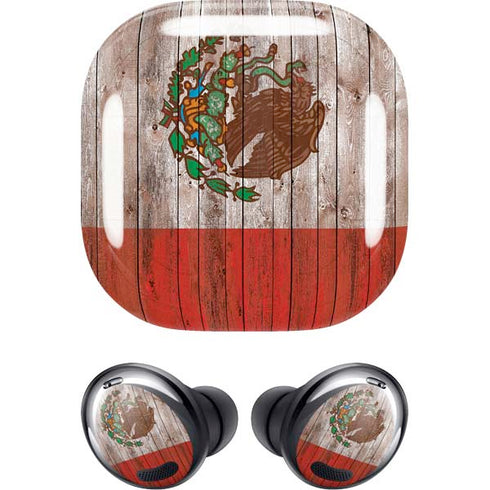 Mexican Flag Dark Wood Galaxy Buds Pro Skin