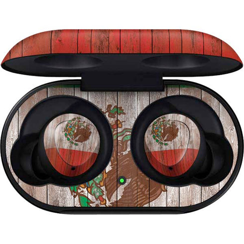 Mexican Flag Dark Wood Galaxy Buds Skin