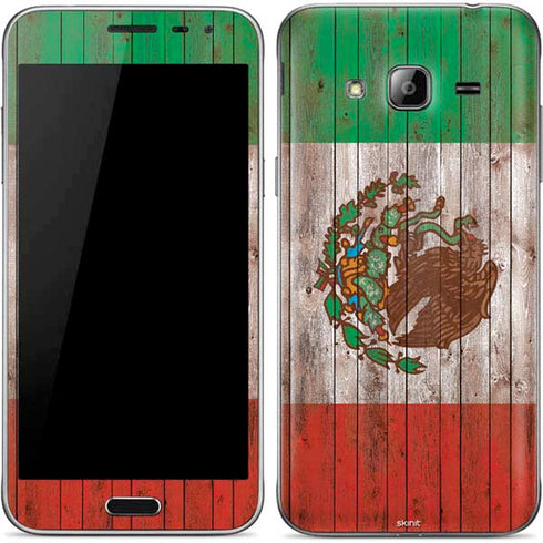 Mexican Flag Dark Wood Galaxy J3 Skin