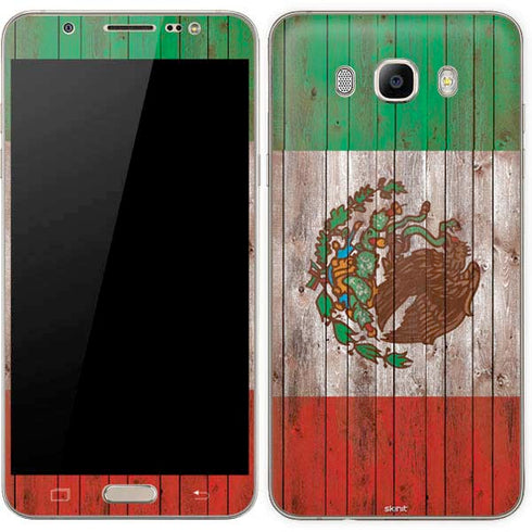 Mexican Flag Dark Wood Galaxy J7 Skin