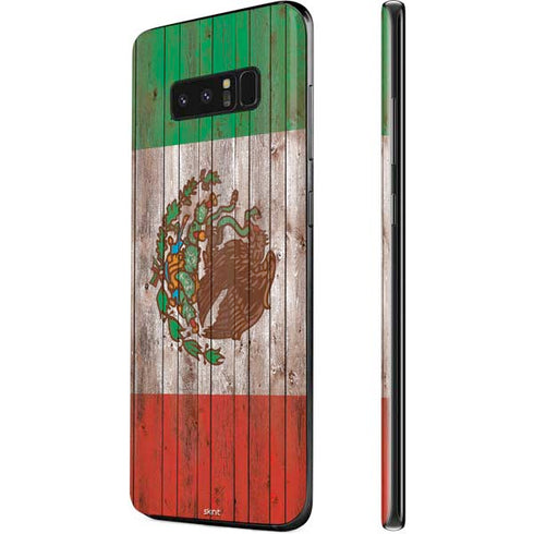 Mexican Flag Dark Wood Galaxy Note 8 Skin