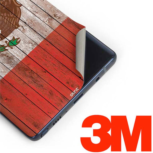 Mexican Flag Dark Wood Galaxy Note 9 Skin