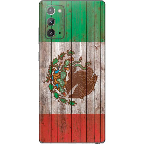 Mexican Flag Dark Wood Galaxy Note20 5G Skin