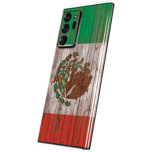 Mexican Flag Dark Wood Galaxy Note20 Ultra 5G Skin