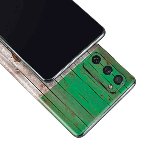 Mexican Flag Dark Wood Galaxy S20 Fan Edition Skin