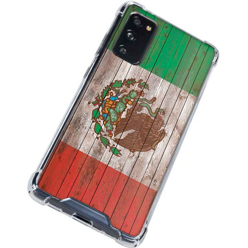 Mexican Flag Dark Wood Galaxy S20 FE Clear Case