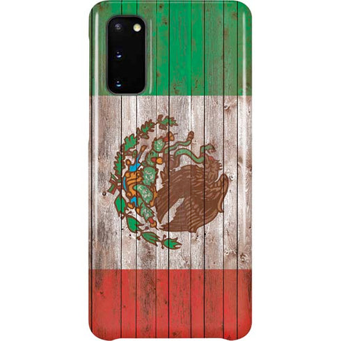 Mexican Flag Dark Wood Galaxy S20 Lite Case