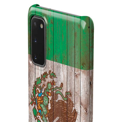 Mexican Flag Dark Wood Galaxy S20 Lite Case