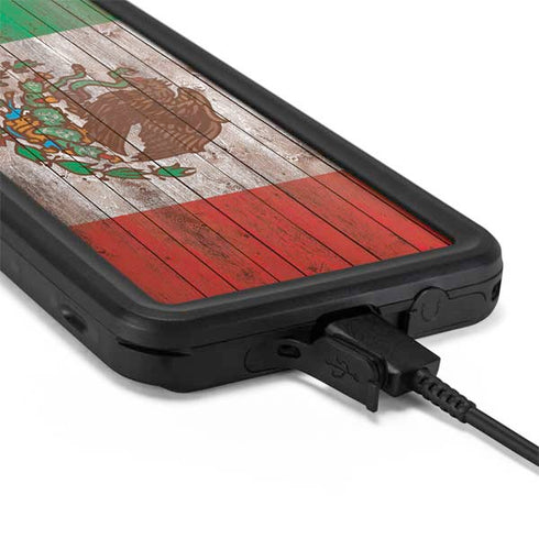 Mexican Flag Dark Wood Galaxy S20 Plus Waterproof Case