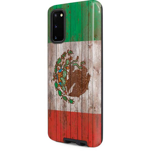 Mexican Flag Dark Wood Galaxy S20 Pro Case