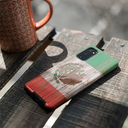 Mexican Flag Dark Wood Galaxy S20 Pro Case