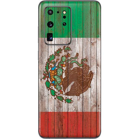 Mexican Flag Dark Wood Galaxy S20 Ultra 5G Skin