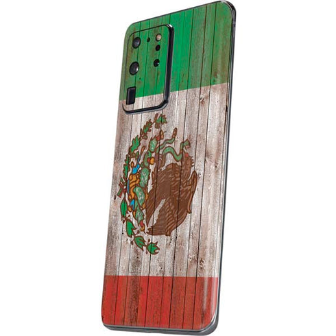 Mexican Flag Dark Wood Galaxy S20 Ultra 5G Skin