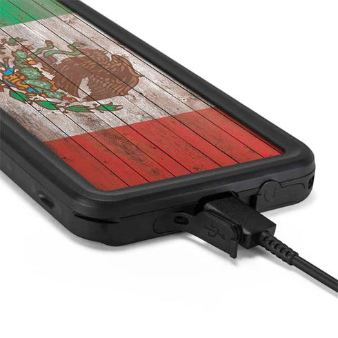Mexican Flag Dark Wood Galaxy S20 Waterproof Case