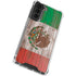 Mexican Flag Dark Wood Galaxy S22 Clear Case
