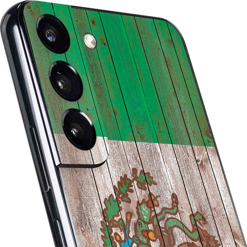 Mexican Flag Dark Wood Galaxy S22 Plus Skin