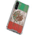 Mexican Flag Dark Wood Galaxy S23 Plus Clear Case