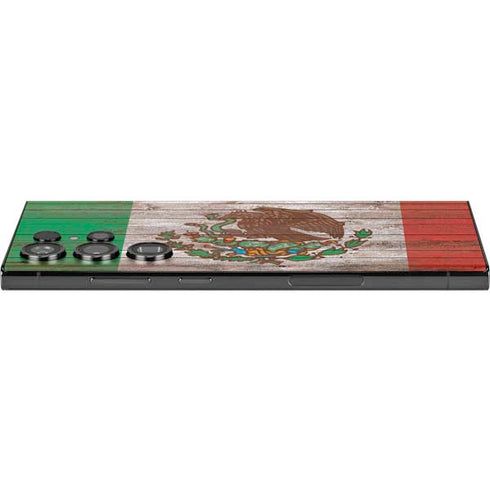 Mexican Flag Dark Wood Galaxy S23 Ultra Skin