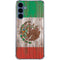 Mexican Flag Dark Wood Galaxy S24 Clear Case