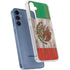 Mexican Flag Dark Wood Galaxy S24 Clear Case