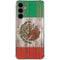 Mexican Flag Dark Wood Galaxy S24 Plus Clear Case