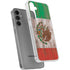 Mexican Flag Dark Wood Galaxy S24 Plus Clear Case