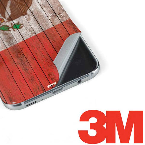 Mexican Flag Dark Wood Galaxy S8 Skin