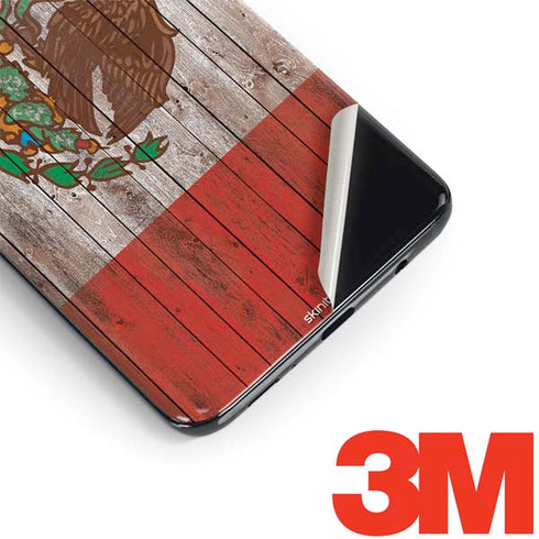 Mexican Flag Dark Wood Galaxy S9 Skin