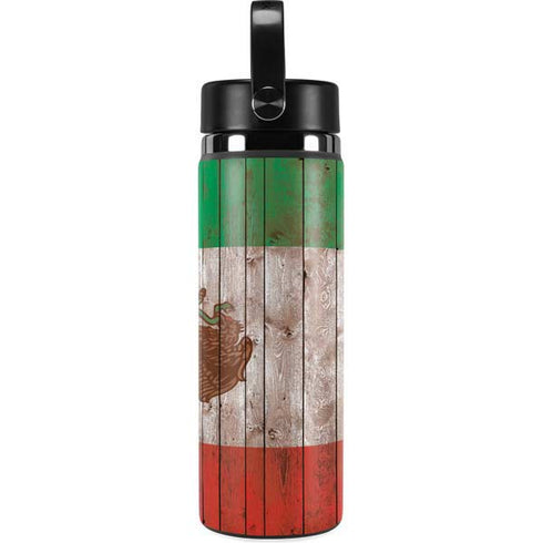 Mexican Flag Dark Wood Hydro Flask 20oz Wide Mouth Skin