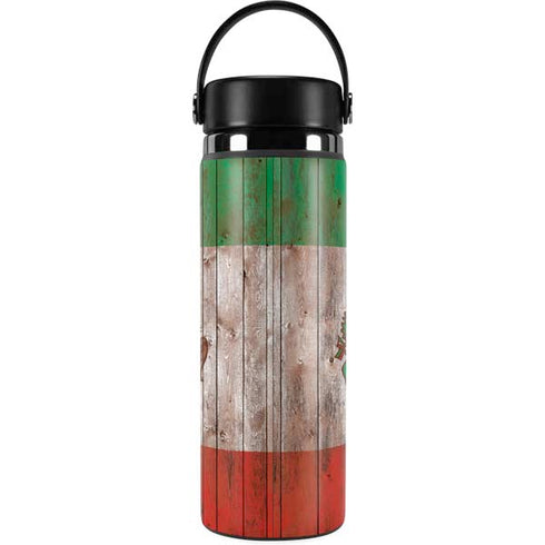 Mexican Flag Dark Wood Hydro Flask 20oz Wide Mouth Skin