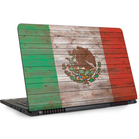 Mexican Flag Dark Wood Dell Inspiron Skin