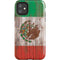 Mexican Flag Dark Wood iPhone 11 Impact Case