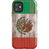 Mexican Flag Dark Wood iPhone 11 Impact Case