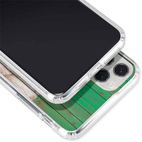 Mexican Flag Dark Wood iPhone 11 Pro Clear Case