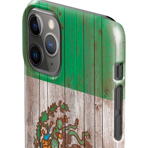 Mexican Flag Dark Wood iPhone 11 Pro Lite Case