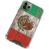 Mexican Flag Dark Wood iPhone 11 Pro Max Clear Case