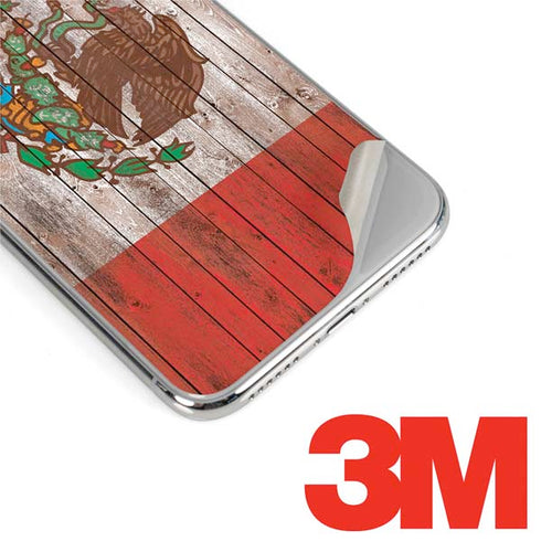 Mexican Flag Dark Wood iPhone 11 Pro Skin
