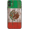 Mexican Flag Dark Wood iPhone 11 Skin