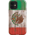 Mexican Flag Dark Wood iPhone 12 Impact Case