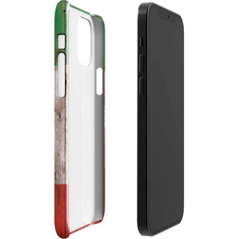 Mexican Flag Dark Wood iPhone 12 Mini Lite Case
