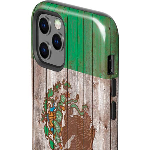 Mexican Flag Dark Wood iPhone 12 Pro Max Impact Case