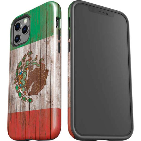 Mexican Flag Dark Wood iPhone 12 Pro Max Impact Case