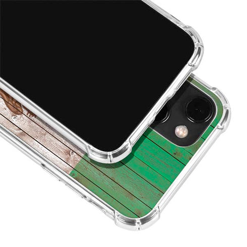 Mexican Flag Dark Wood iPhone 13 Mini Clear Case