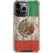 Mexican Flag Dark Wood iPhone 13 Pro Clear Case