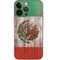 Mexican Flag Dark Wood iPhone 13 Pro Skin