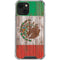 Mexican Flag Dark Wood iPhone 14 Clear Case