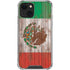 Mexican Flag Dark Wood iPhone 14 Clear Case