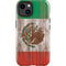 Mexican Flag Dark Wood iPhone 14 Plus Impact Case