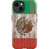 Mexican Flag Dark Wood iPhone 14 Plus Impact Case